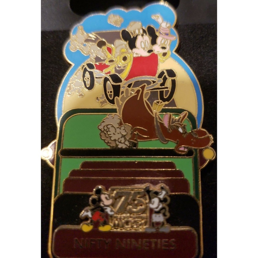 Disney Pin 31771 Mickey Mouse Nifty Nineties 75th Anniversary DLR LE 2000 Slider